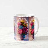 Karma Cadeaux 16 oz Noir et Blanc Boho Mug Butterf (Devant droit)