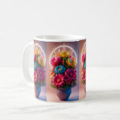 Karma Cadeaux 16 oz Noir et Blanc Boho Mug Butterf (Devant gauche)