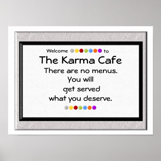 Karma Cafe Poster (Voorkant)