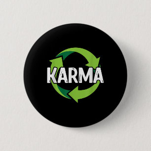 Karma Destiny Meditatie Recycling Milieu P Ronde Button 5,7 Cm
