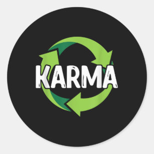 Karma Destiny Meditatie Recycling Milieu P Ronde Sticker