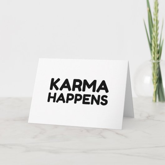 KARMA HAPPENS FEESTDAGEN KAART (Voorkant)