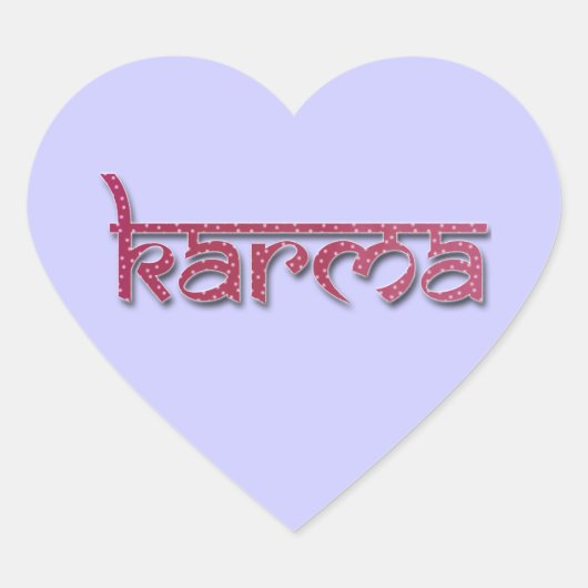 karma hart sticker (Voorkant)