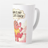 Karma is mijn beste coach latte mok (Rechterhoek)