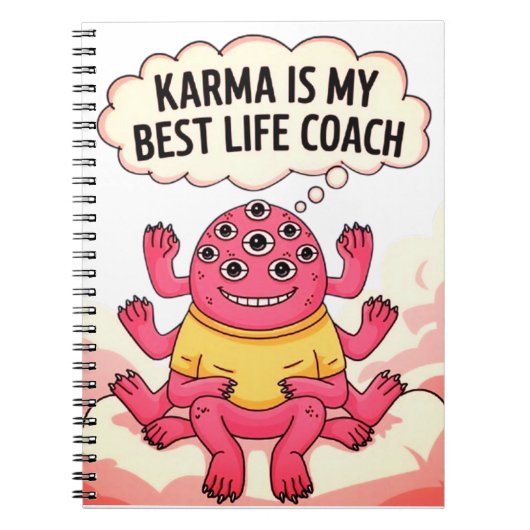 Karma is mijn beste coach notitieboek (Voorkant)