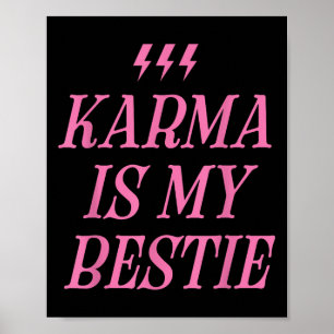 Karma is mijn beste Shirt Funny Pink Lightning Bol Poster