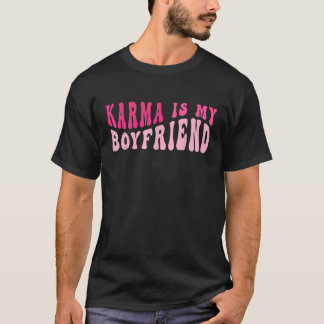 Karma is mijn vriendje Sarcastisch Retro Groovy Sa T-shirt
