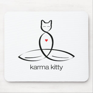 Karma Kat - Regelmatige stijltekst. Muismat