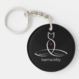 Karma Kat - Regelmatige stijltekst. Sleutelhanger