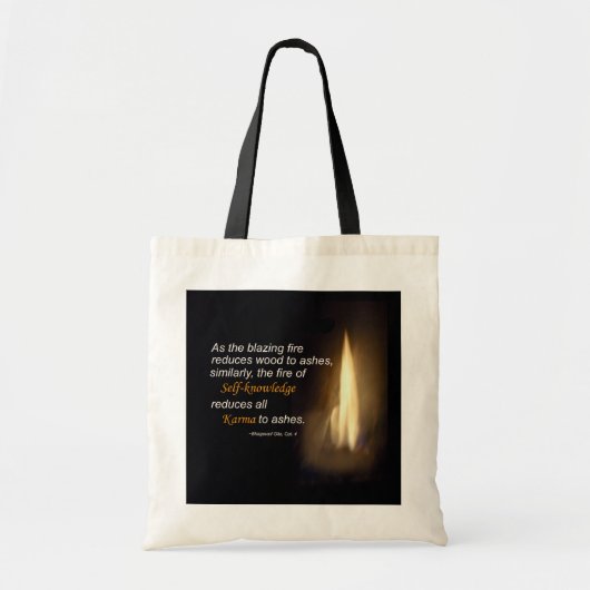 Karma - le feu de flambage - sac de citation de (Devant)