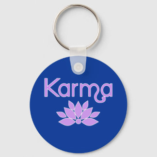 Karma met Lotus Flower Tshirt Sleutelhanger