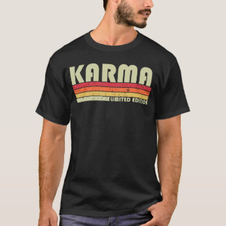 Karma Naam Gepersonaliseerd Retro Vintage 80s 90s  T-shirt