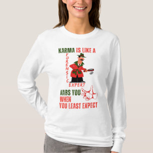"Karma" ontwerp- door Maaya Prints, Vrouwen Wit T-shirt