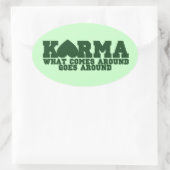 Karma Ovale Sticker (Tas)