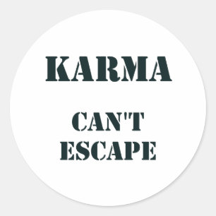 Karma rechtstheorie India Azië Motivatie schattig Ronde Sticker