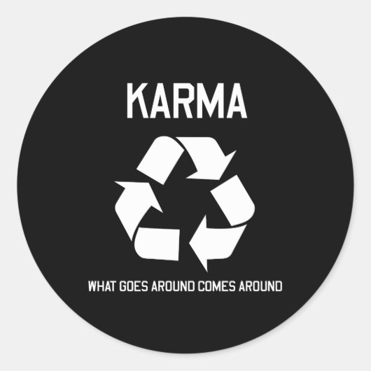 Karma Ronde Sticker (Voorkant)