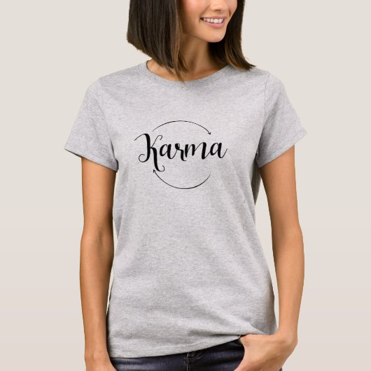 Karma T-shirt Cool Karma Symbool T-shirt Design (Voorkant)