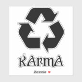 Karma waar je mee bezig bent sticker (Vel)