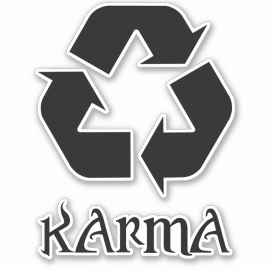 Karma waar je mee bezig bent sticker (Voorkant)