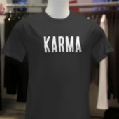 Karma White Text T-Shirt