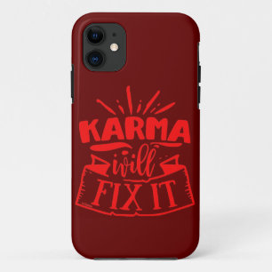 KARMA ZAL IT grappig sarcastisch grappig humoriser iPhone 11 Hoesje