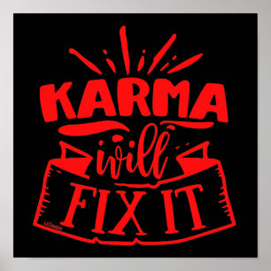 KARMA ZAL IT grappig sarcastisch grappig humoriser Poster