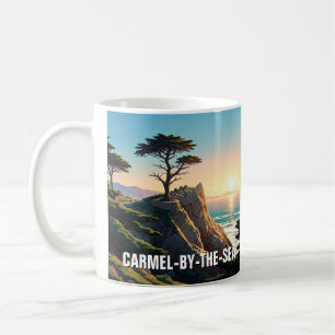 Karmel-bij-het-zee eenzame cipres koffiemok