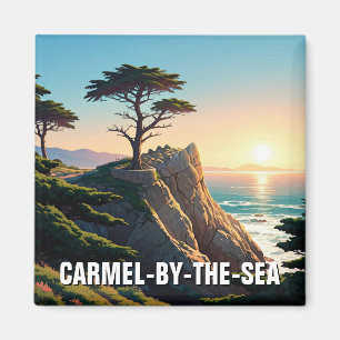 Karmel-bij-het-zee eenzame cipres magneet