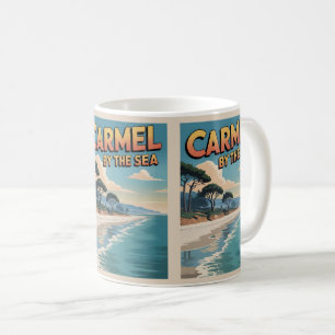 Karmel bij het zee strand california Pacifische ku Koffiemok