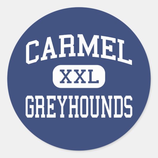 Karmel - windhonden - Middelbare school - Carmel I Ronde Sticker (Voorkant)