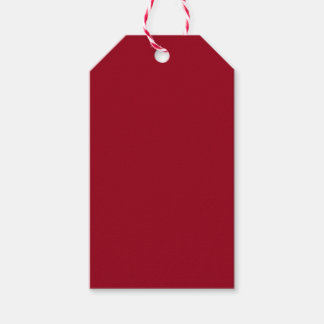 Karmozijn (effen kleur) cadeaulabel