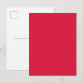 Karmozijn Rood Aangepaste Uitnodiging op Postkaart (Voorkant / Achterkant)