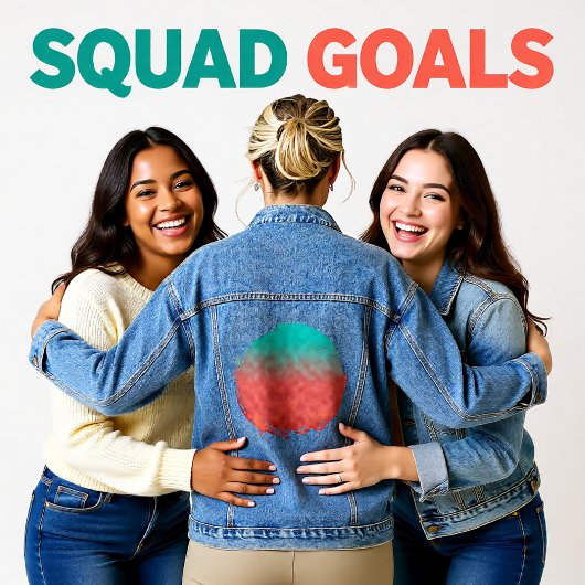 Karmozijnen luchtspiegeling denim jacket