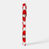 Karmozijnrode Bloei Parel Luxe✨Levendig Rood Witte iPhone Hoesje (Rechterkant)