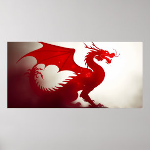 Karmozijnrode Drakenwoede Poster