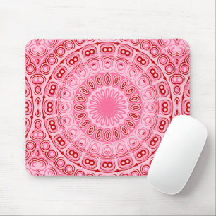 Karmozijnrode en Roze Mandala Patroon Muismat