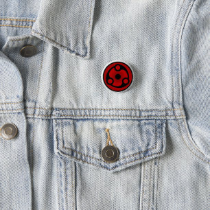 👁️Karmozijnrode Oogknop   Anime-krachtbadge👁️ Ronde Button 3,2 Cm
