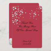 KARMOZIJNRODE PAREL TROUWKAART BEDANKJE SAVE THE DATE (Voorkant / Achterkant)