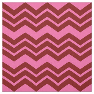 Karmozijnrood Roze Chevron Zigzag Design Stof