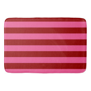Karmozijnrood Roze Strepen Design Badmat