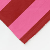 Karmozijnrood Roze Strepen Design Fleece Deken (Hoek)