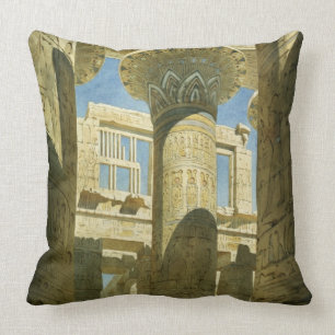 Karnak, ca.1866 (waterverf op papier) kussen