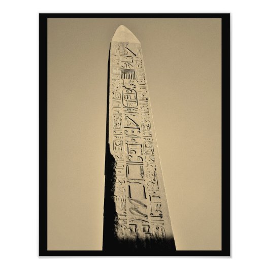 Karnak Temple Obelisk Foto Afdruk (Voorkant)
