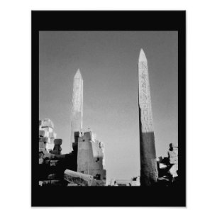 Karnak Temple Obelisks Foto Afdruk