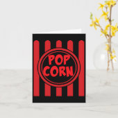 Karnavalsshirt met popcornkostuum, grappig rood-wi kaart (Gele Bloem)