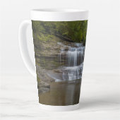 Karnemelk Herfsten Watervallen in Ithaca Nederland Latte Mok (Linkerhoek)