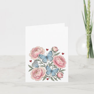 Karner Blue Vlinders, Rode Harten, Roze Bloemen