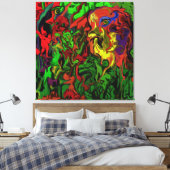 Karneval im Wald, Leinwanddruck Canvas Afdruk (Insitu (Slaapkamer))