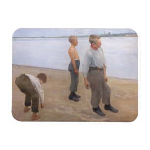 Károly Ferenczy - Jongens die kiezelstenen gooien Magneet