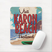 Karon Beach thailand vintage poster Muismat (Met muis)